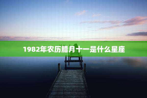 1982年农历腊月十一是什么星座