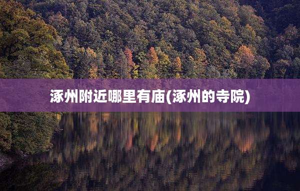 涿州附近哪里有庙(涿州的寺院)