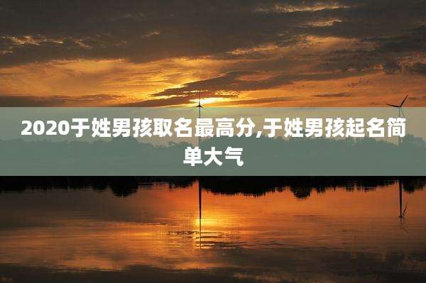 2020于姓男孩取名最高分,于姓男孩起名简单大气