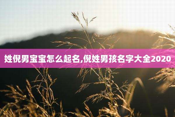 姓倪男宝宝怎么起名,倪姓男孩名字大全2020