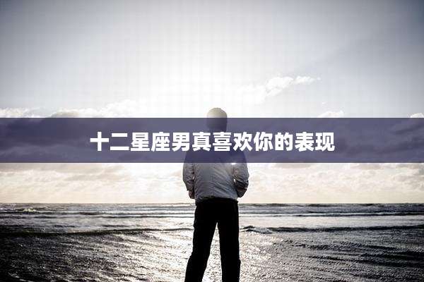 十二星座男真喜欢你的表现