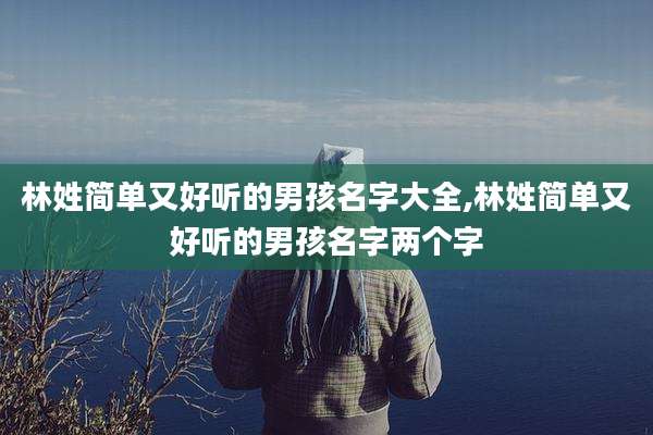 林姓简单又好听的男孩名字大全,林姓简单又好听的男孩名字两个字