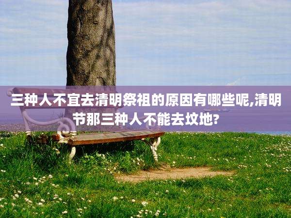 三种人不宜去清明祭祖的原因有哪些呢,清明节那三种人不能去坟地?