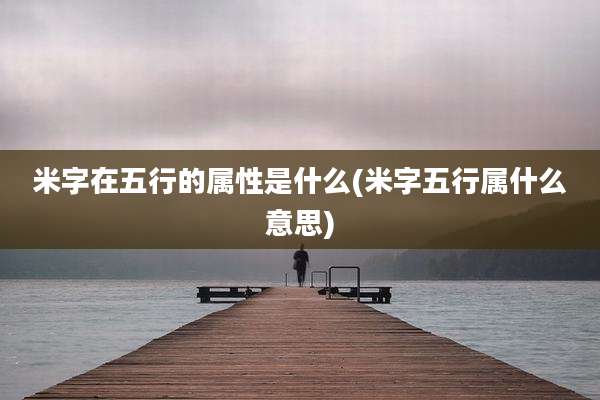 米字在五行的属性是什么(米字五行属什么意思)