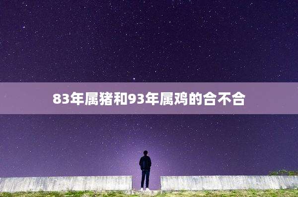 83年属猪和93年属鸡的合不合