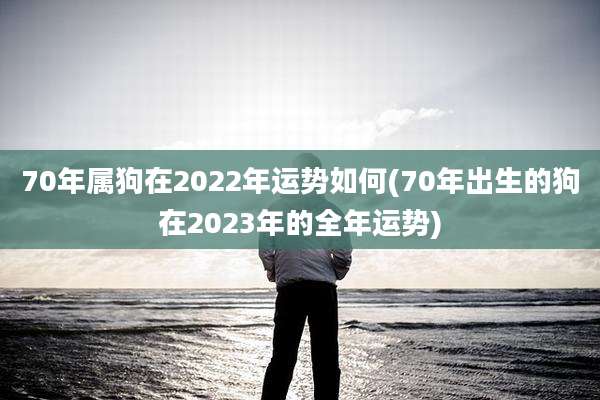 70年属狗在2022年运势如何(70年出生的狗在2023年的全年运势)