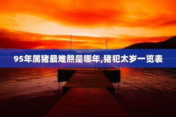 95年属猪最难熬是哪年,猪犯太岁一览表