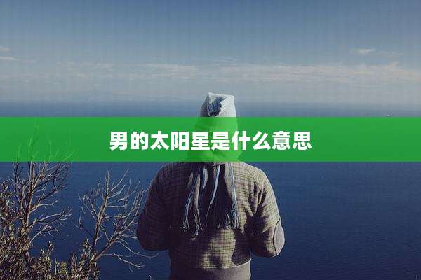 男的太阳星是什么意思