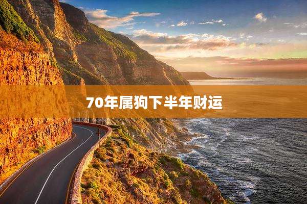 70年属狗下半年财运