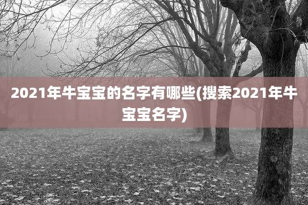 2021年牛宝宝的名字有哪些(搜索2021年牛宝宝名字)