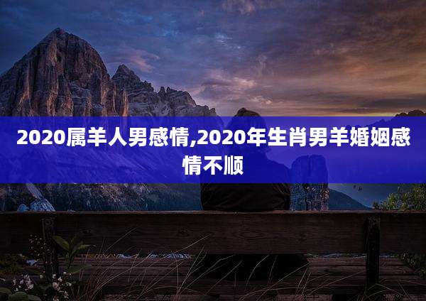 2020属羊人男感情,2020年生肖男羊婚姻感情不顺