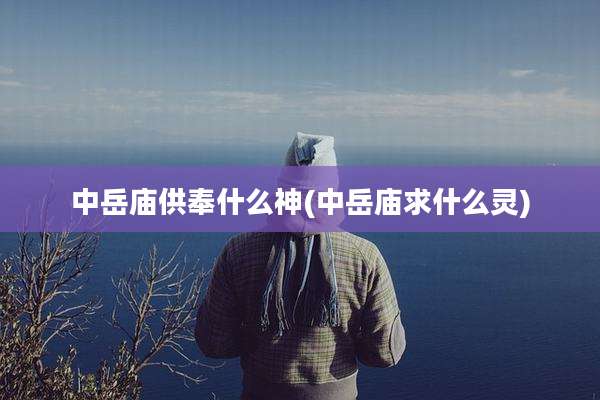 中岳庙供奉什么神(中岳庙求什么灵)