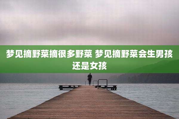 梦见摘野菜摘很多野菜 梦见摘野菜会生男孩还是女孩