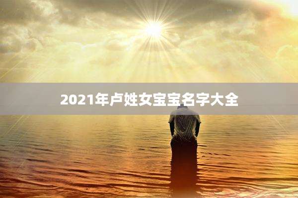 2021年卢姓女宝宝名字大全
