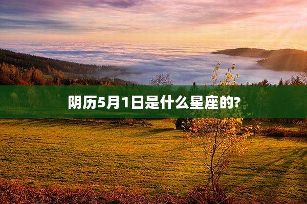 阴历5月1日是什么星座的?