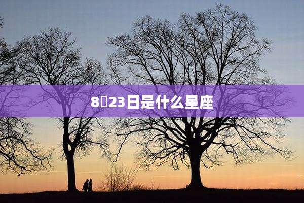 8冃23日是什么星座