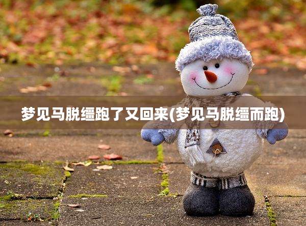 梦见马脱缰跑了又回来(梦见马脱缰而跑)