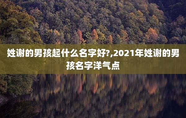 姓谢的男孩起什么名字好?,2021年姓谢的男孩名字洋气点