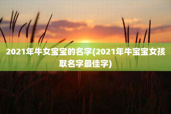 2021年牛女宝宝的名字(2021年牛宝宝女孩取名字最佳字)