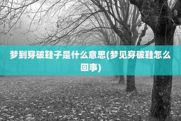梦到穿破鞋子是什么意思(梦见穿破鞋怎么回事)