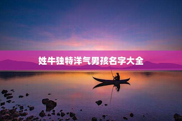 姓牛独特洋气男孩名字大全