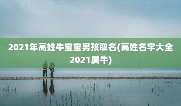 2021年高姓牛宝宝男孩取名(高姓名字大全2021属牛)