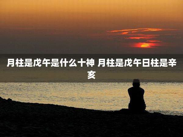 月柱是戊午是什么十神 月柱是戊午日柱是辛亥