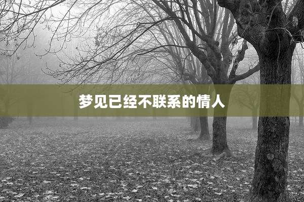 梦见已经不联系的情人