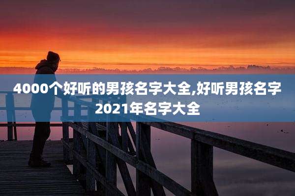 4000个好听的男孩名字大全,好听男孩名字2021年名字大全