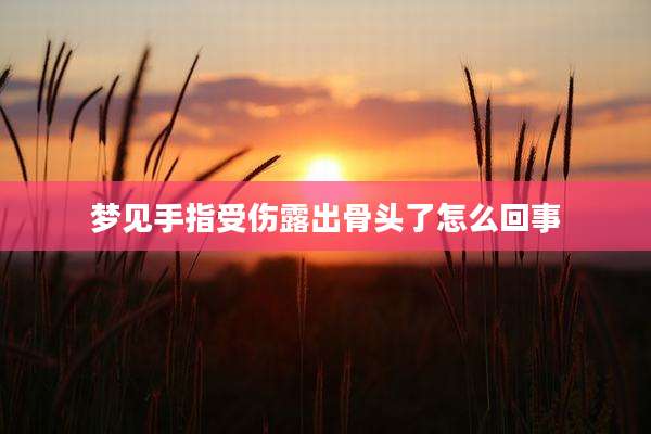 梦见手指受伤露出骨头了怎么回事