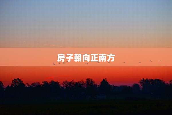 房子朝向正南方