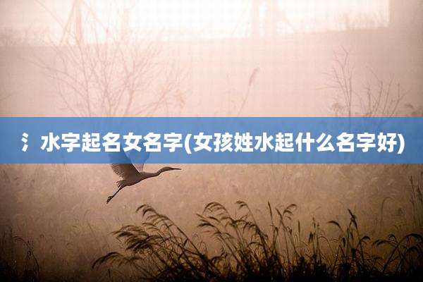 氵水字起名女名字(女孩姓水起什么名字好)