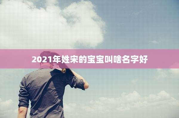 2021年姓宋的宝宝叫啥名字好
