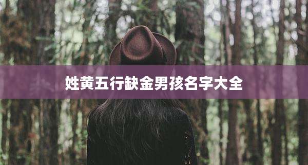 姓黄五行缺金男孩名字大全