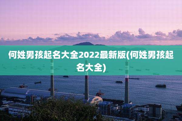 何姓男孩起名大全2022最新版(何姓男孩起名大全)