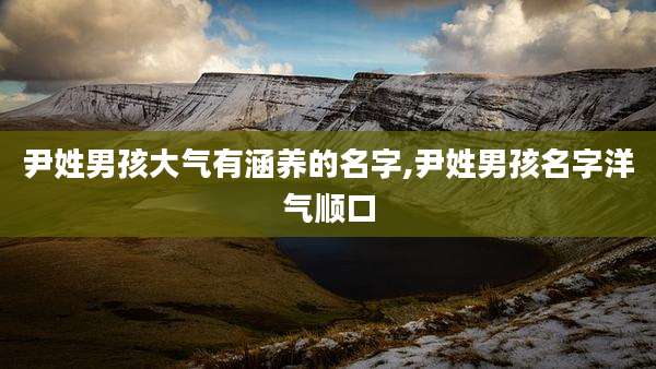 尹姓男孩大气有涵养的名字,尹姓男孩名字洋气顺口