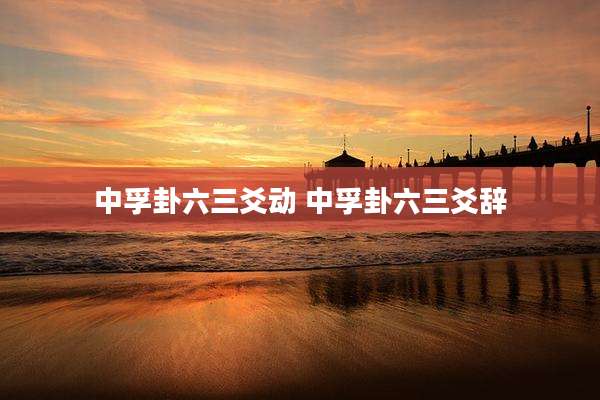 中孚卦六三爻动 中孚卦六三爻辞