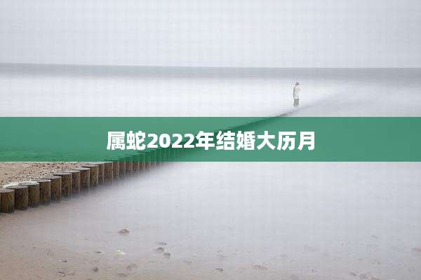 属蛇2022年结婚大历月