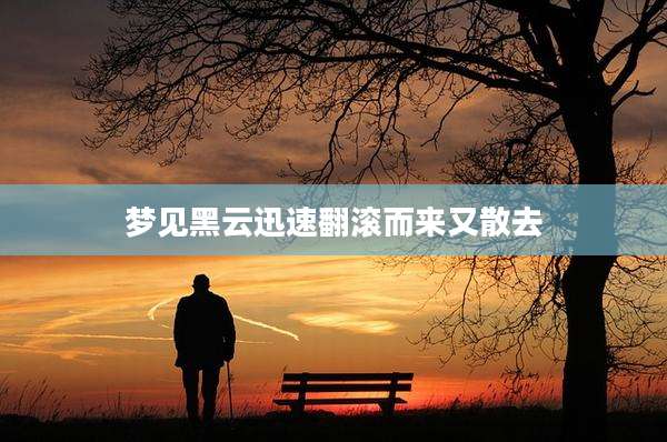 梦见黑云迅速翻滚而来又散去