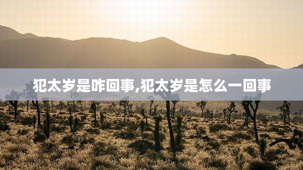 犯太岁是咋回事,犯太岁是怎么一回事