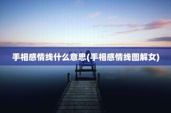 手相感情线什么意思(手相感情线图解女)