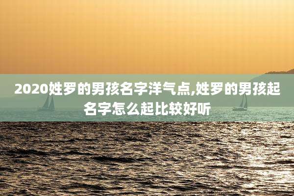 2020姓罗的男孩名字洋气点,姓罗的男孩起名字怎么起比较好听