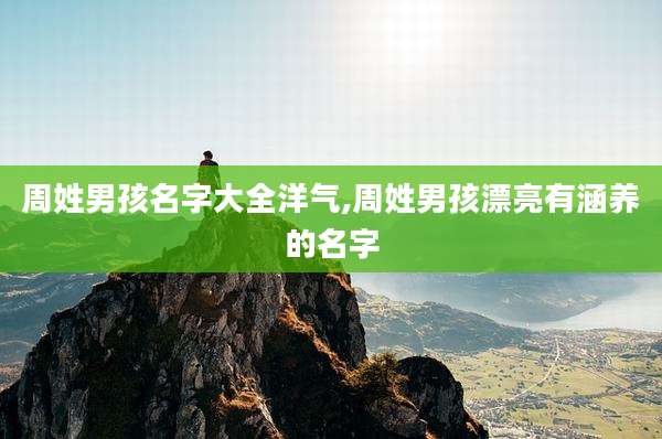 周姓男孩名字大全洋气,周姓男孩漂亮有涵养的名字