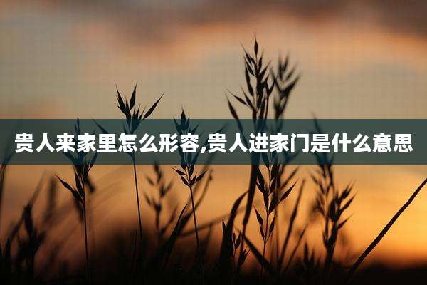 贵人来家里怎么形容,贵人进家门是什么意思