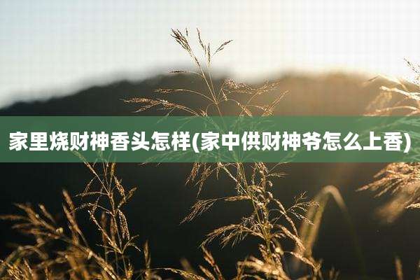 家里烧财神香头怎样(家中供财神爷怎么上香)