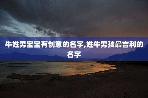 牛姓男宝宝有创意的名字,姓牛男孩最吉利的名字