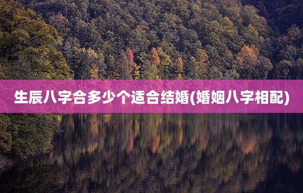 生辰八字合多少个适合结婚(婚姻八字相配)