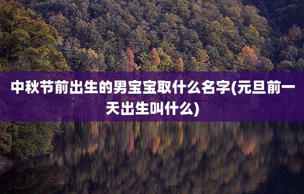 中秋节前出生的男宝宝取什么名字(元旦前一天出生叫什么)