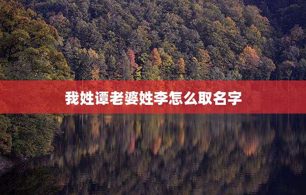 我姓谭老婆姓李怎么取名字