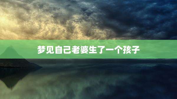 梦见自己老婆生了一个孩子